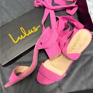 Lulu's Fuchsia Heeled Sandals